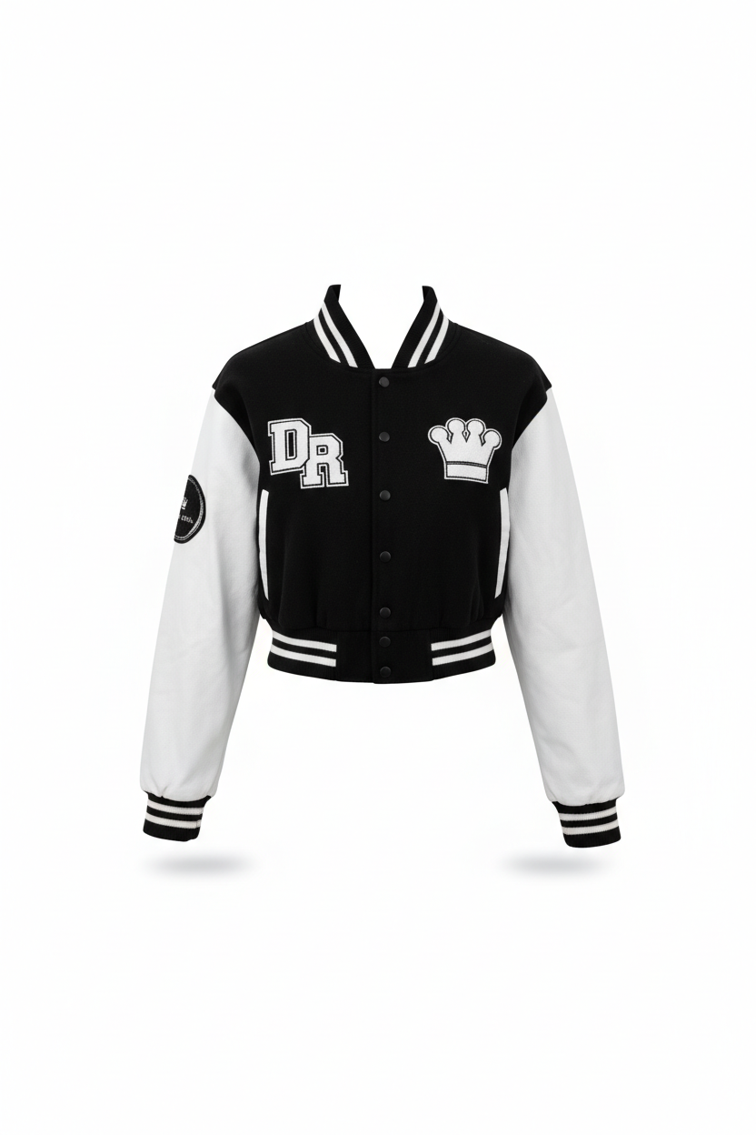 DR varsity women's crop jacket