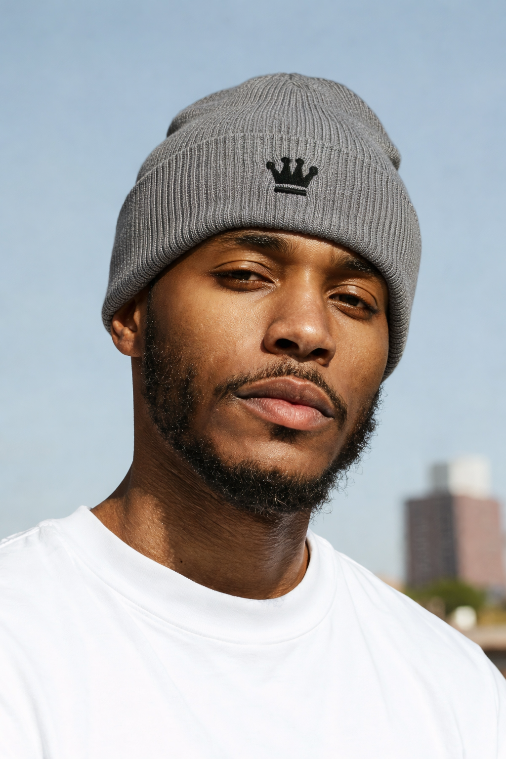 The Dana Royal Crown Beanie Hat (Grey)